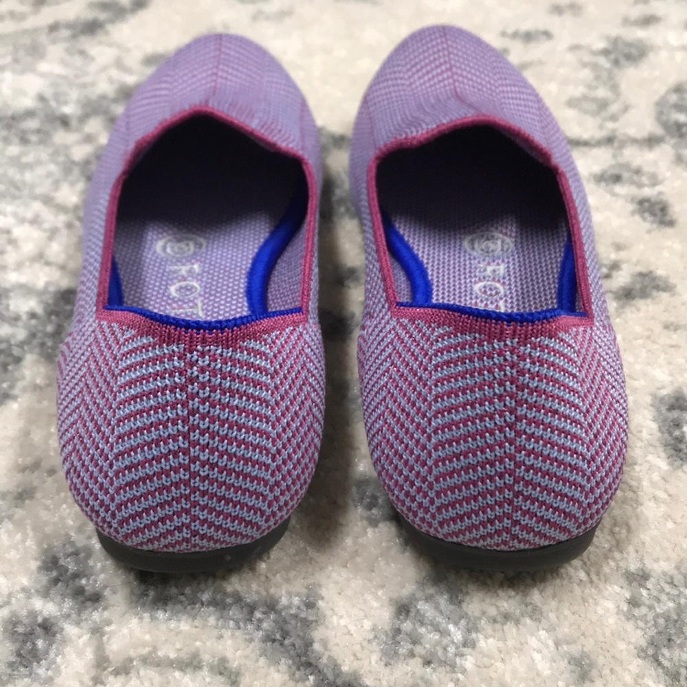 Rothy’s s5 Amethyst Metallic Herringbone Loafers - Picture 3 of 5